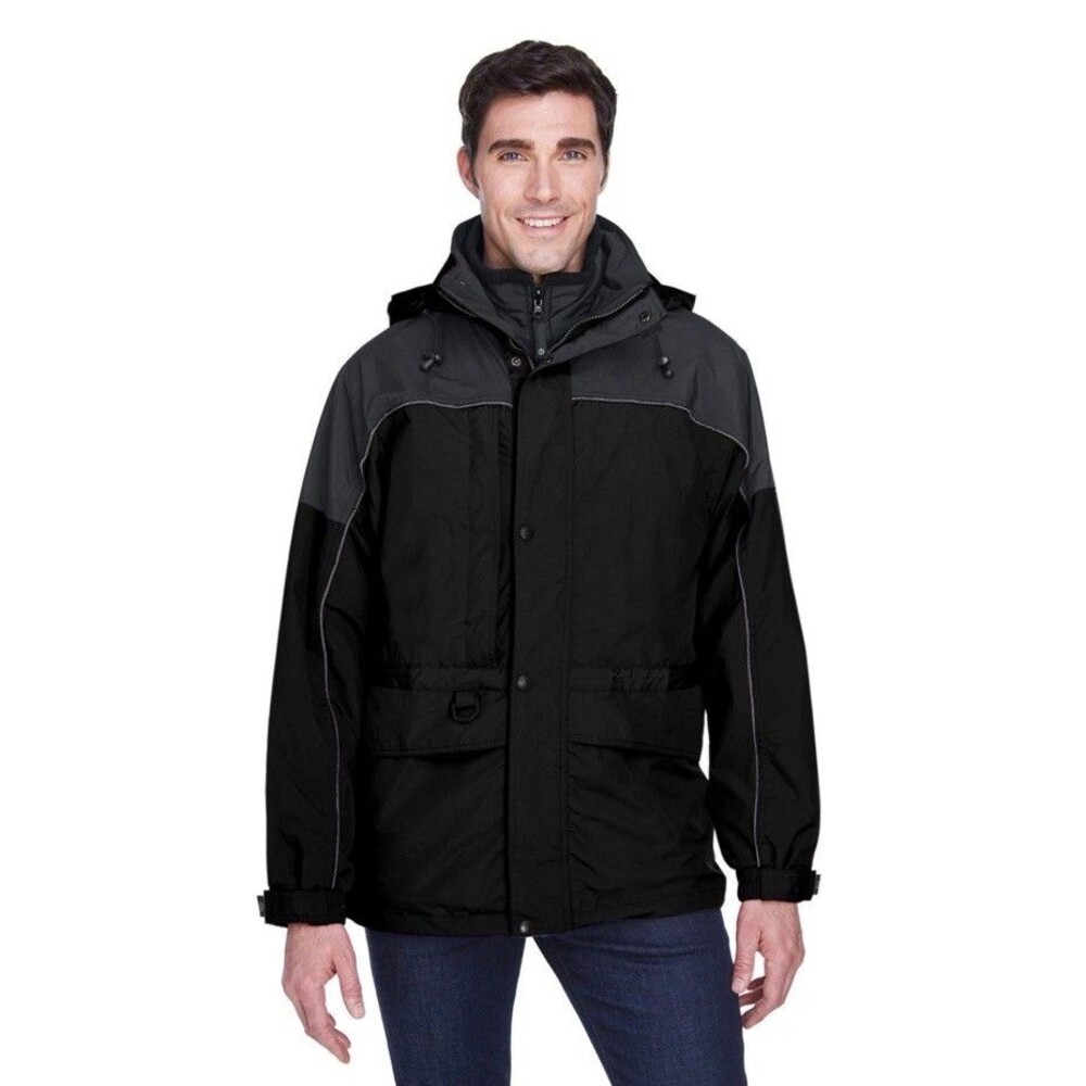 North End Adult 3-in-1 Two-Tone Parka Size L - 88006 Men’s Black
